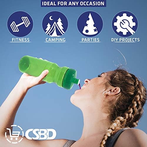 CSBD Tiszta 24 Oz Sport vizes Palackok, 10 Csomag, Üres a testre Szabott Branding, Nem BPA Élelmiszer Minőségű Műanyag Fitness,