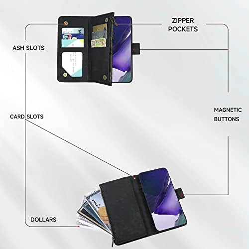 Kompatibilis a Samsung Galaxy Note 20 Ultra Glaxay Note20 Plusz 5G Tárca az Esetben Premium Vintage Bőr Flip Card Holder