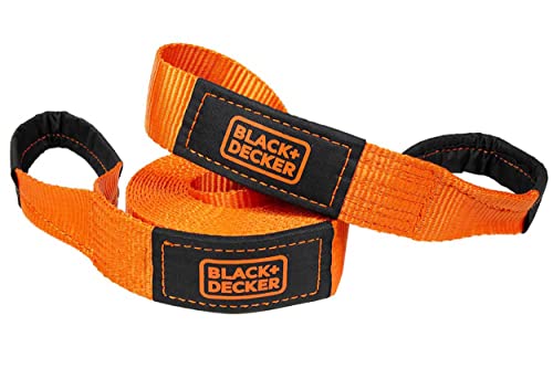 FEKETE+DECKER BD1001 Fekete/Narancs 2 x 20' Recovery Szíj - Fény-Vám (9,000 kg Szünet Erő) a Sürgősségi Off-Road Vontató