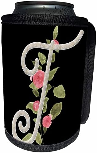 3dRose Monogram Kezdeti T A Szép Rózsaszín Virágok - Lehet Hűvösebb Üveg Wrap (cc_354667_1)