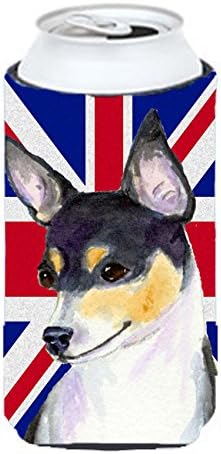 Caroline Kincsek SS4960TBC Rat Terrier angol Union Jack Brit Zászló Magas Fiú Ölelkezős, Lehet Hűvösebb Ujja Ölelkezős Mosható