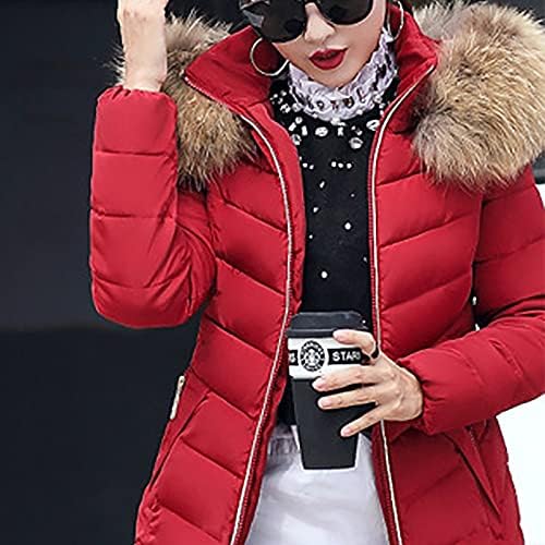 Poliészter Trend Esik Pufi Dzseki Női Hangulatos, Kényelmes, Hosszú Ujjú Gömbhal Kabát Túra Egyszínű Cipzár Tunika