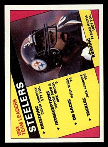 1984 Topps 159 Steelers Vezetők Franco Harris/Calvin Sweeney/Donnie Shell/Rick Erdőben/Keith Willis/Jack Lambert Pittsburgh