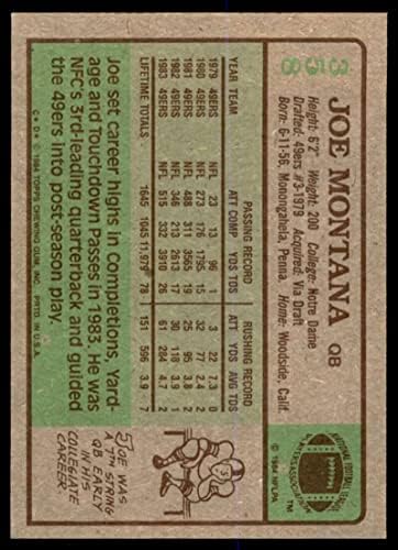 Joe Montana Kártya 1984 Topps 358