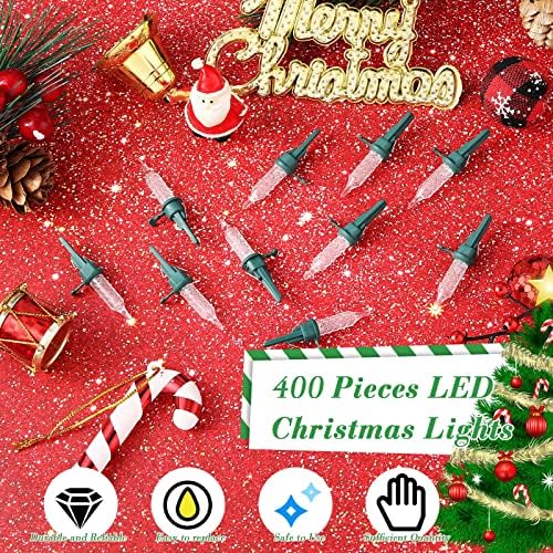 LED Karácsonyi Világítás Karácsonyi Csere Mini Izzók 3 Voltos 0.06 Watt C3 karácsonyfa Izzók Karácsonyi Fények, a Zöld Alap