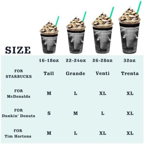 4 Csomagolás Újrahasználható Jeges Kávé Ujjú - Szigetelő Hüvely, a Hideg Italok, Neoprén pohártartó a Starbucks Kávét, Dunkin