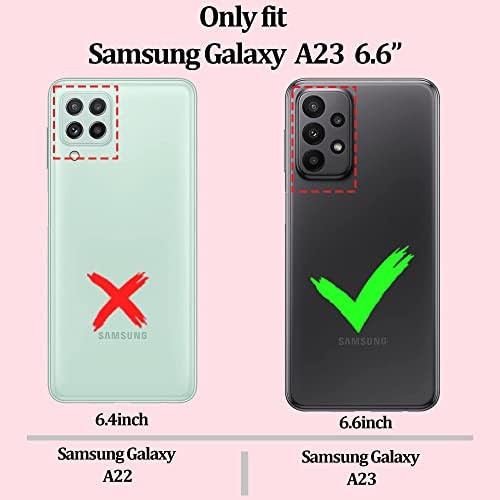 ATUMP Samsung Galaxy A23 5G az Esetben, HD Képernyő Védő Ütésálló Védelem, Szerelem, Szív, Galvanizáló Lányos Nők Aranyos