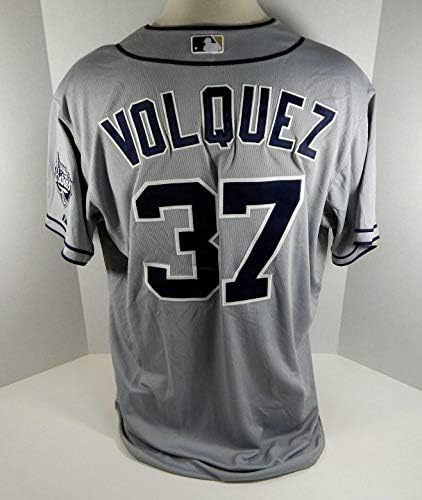 San Diego Padres Edinson Volquez 37 Játék Kiadott Szürke Jersey - Játék Használt MLB Mezek