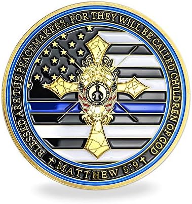 MINKET a Rendőrök Vékony Kék Vonal Zászló Bűnüldöző Kereszt Kihívás Érme Ajándék
