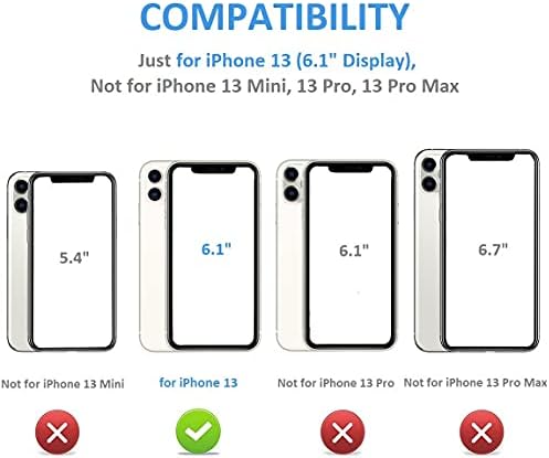 Onetop Kompatibilis az iPhone 13 Tárca az Esetben a Kártya Birtokosának, PU Bőr Kitámasztó Kártya Slot Esetben, Dupla Mágneses