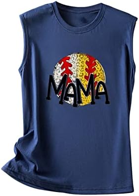 Aranyos Tank Női Póló Mama, a Levelet a Nyomtatási Tartály Tetején 2023 Nyári Ujjatlan Mellény Cami T-Shirt Pólók