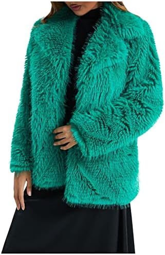 COKUERA Női Divat Plüss Kabát Kardigán Télen Meleg, Hosszú Ujjú Zip Fleece Kabát Esztétikai egyszínű Kabát Kardigán