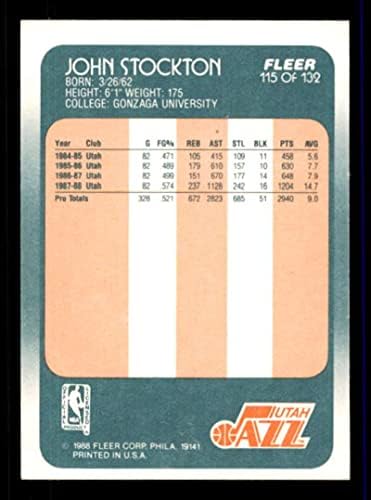 John Stockton Újonc Kártya 1988-89 Fleer 115