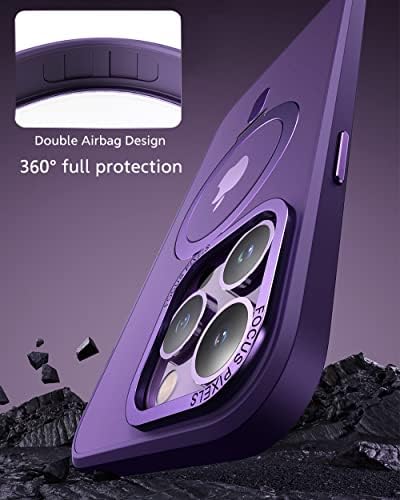 simptech Tökéletes Védelem az iPhone számára, 14 Pro Max Magsafe Kompatibilis Aerospace Alufelni Rejtett Állni,Katonai Minőségű