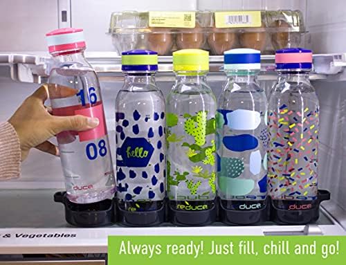 CSÖKKENTI WaterWeek újra Víz Üveg Szett, 20oz – Újrahasználható Műanyag vizes Palackot Készlet 5, Plusz Hűtő Tálca – BPA-Mentes,