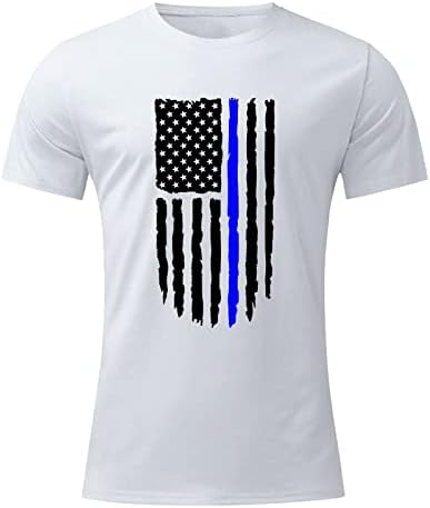 BEUU Hazafias T-shirt Mens, július 4-én Szüreti bajba jutott Amerikai Zászló Nyári Katona Rövid Ujjú Póló Maximum