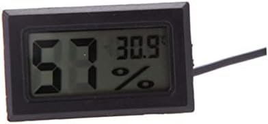 balacoo Themometer 4 Db LCD Hygrothermograph LCD Páratartalom Hőmérséklet Mérő Mini Hygrothermograph Fekete Szonda Hegymászás