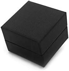 Jewellbox Luxus Fekete Gyűrű Box - Évforduló Esküvő, Születésnapi Ajándék Doboz, Gyűrűk - Valentin Nap Kis díszdobozban