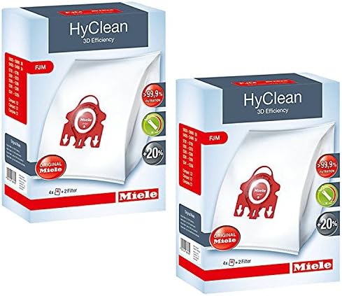 Miele HyClean 3D Hatékonyság Por, Típus FJM, 8 Táskák & 4 Szűrők, Piros