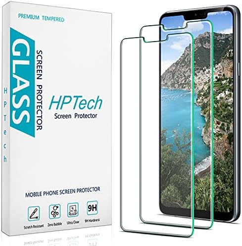 HPTech 2 Csomag Kompatibilis az LG G7 Dolognál képernyővédő fólia, Edzett Üveg, 9H Keménység, Buborék Ingyenes, az Ügy Barátságos